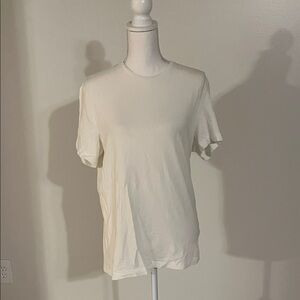 H&M Men's White Crewneck Short Sleeve Slim Fit Tee